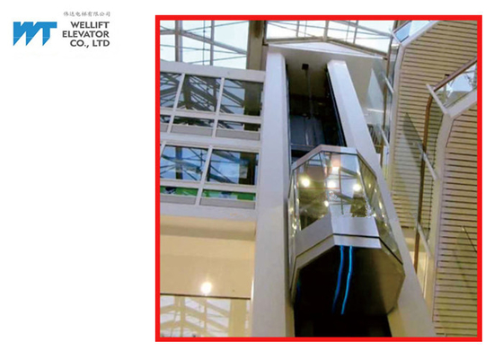 Elevatore di vetro panoramico del centro commerciale con la cabina laminata degli occhiali di protezione