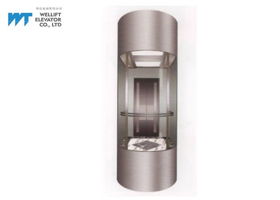 Elevatori di vetro commerciali circolari dei semi, locale macchine standard di configurazione meno ascensore