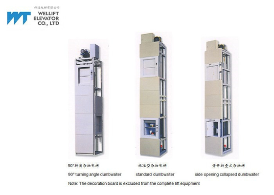 Vario carico 100-500KG di velocità 0.4-1.0M/S dell'elevatore/montacarichi del Dumbwaiter